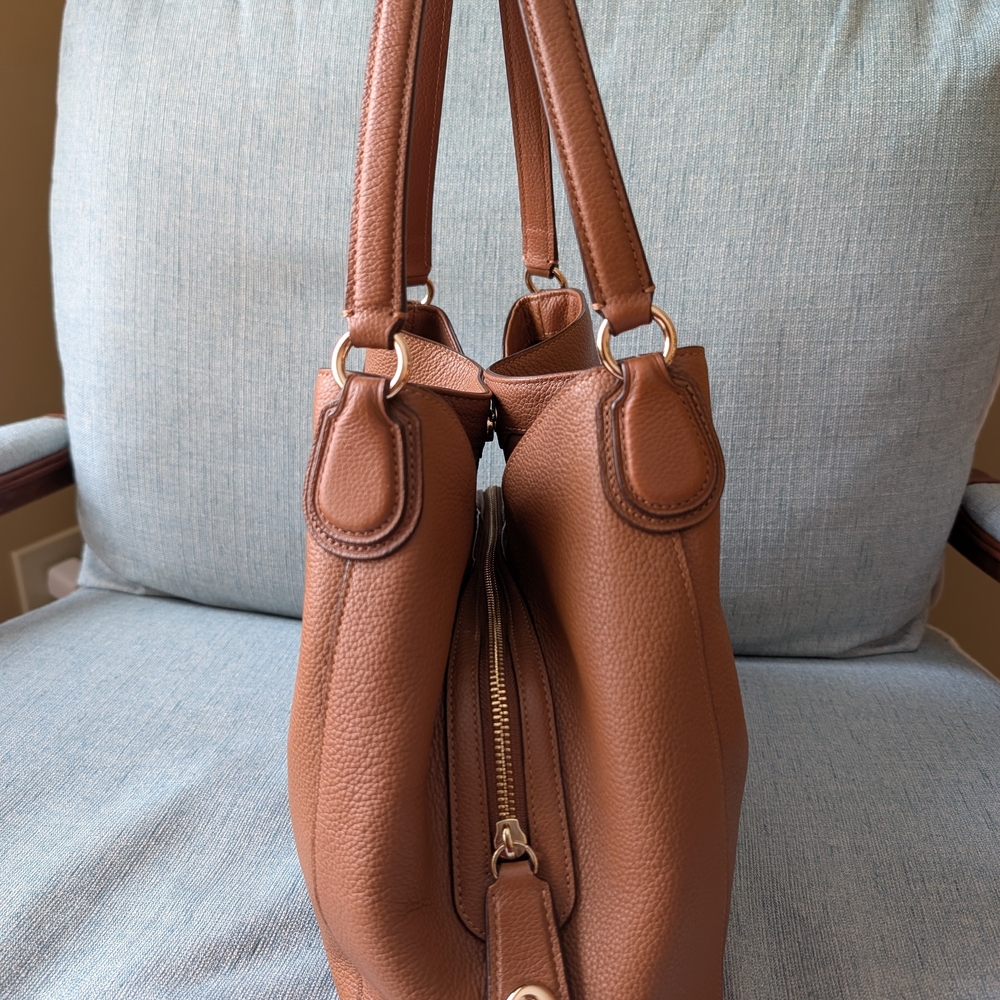 Coach Tan Leather Women's Bag - Picture 4 of 12